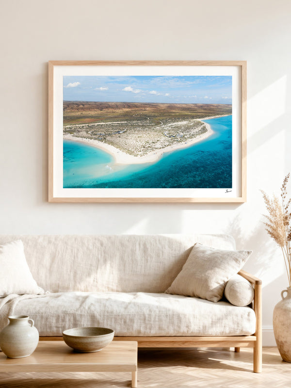 Turquoise Bay 01 - Western Australia — framed wall art print styled in a room · Australia Unseen