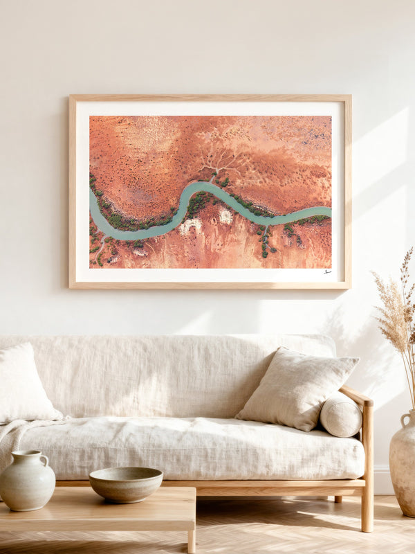 Jade Ribbon - Limited Edition — framed wall art print styled in a room · Australia Unseen