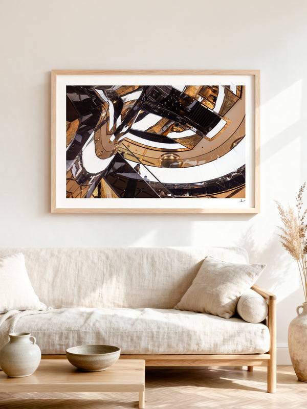 Mirror Atrium — framed wall art print styled in a room · Australia Unseen