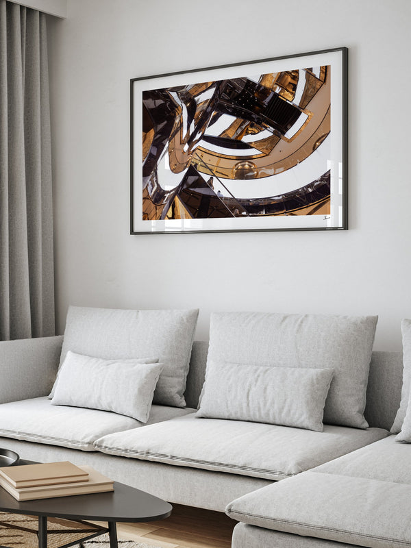 Mirror Atrium — framed wall art print styled in a room · Australia Unseen