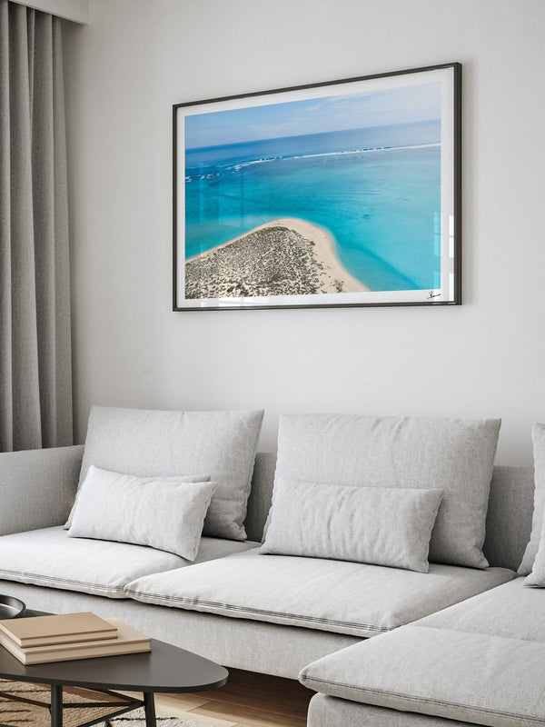 Sandy Bay — framed wall art print styled in a room · Australia Unseen