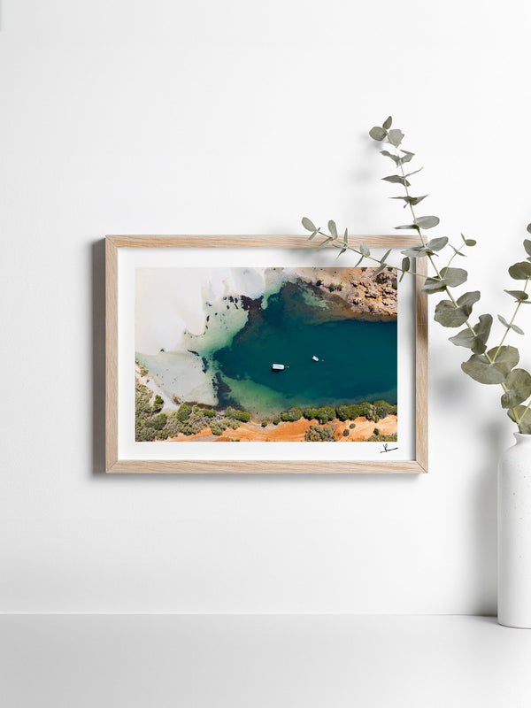 Yardie Creek — framed wall art print styled in a room · Australia Unseen