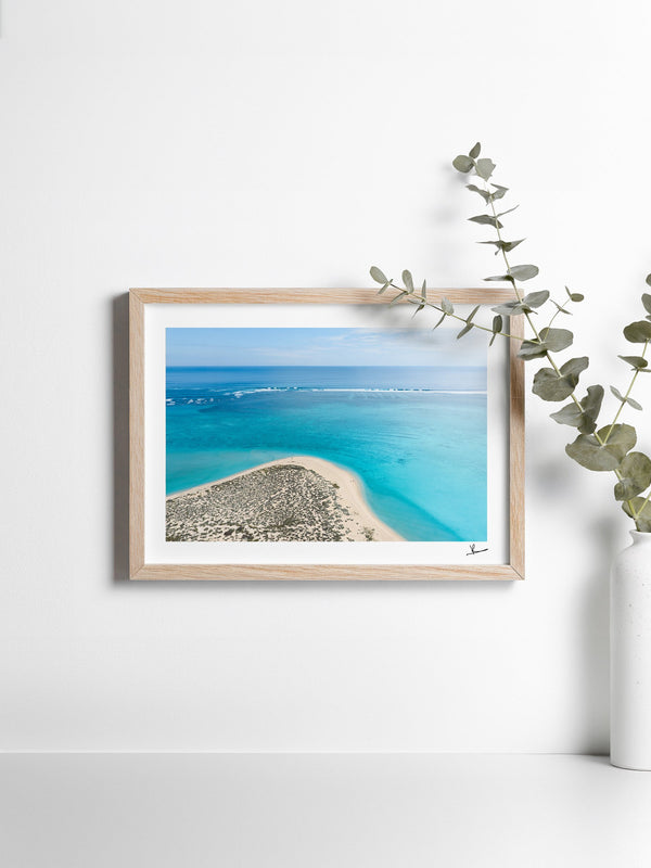 Sandy Bay — framed wall art print styled in a room · Australia Unseen