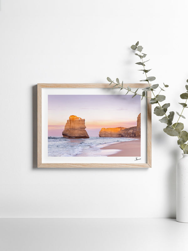 Gibson Steps 03 - Great Ocean Road — framed wall art print styled in a room · Australia Unseen