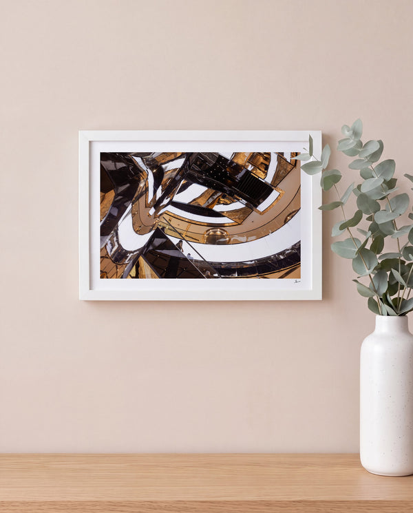 Mirror Atrium — framed wall art print styled in a room · Australia Unseen