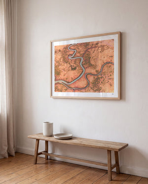 Loose Threads — framed wall art print styled in a room · Australia Unseen