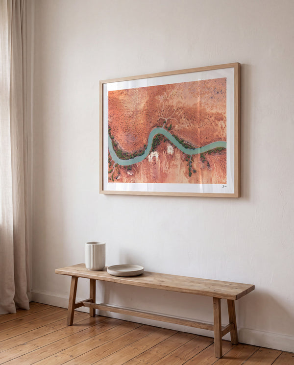 Jade Ribbon - Limited Edition — framed wall art print styled in a room · Australia Unseen