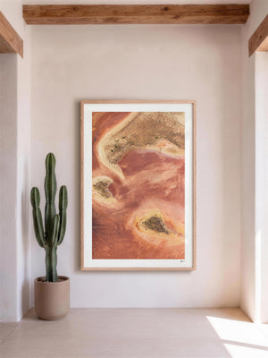 Salt Islands — framed wall art print styled in a room · Australia Unseen