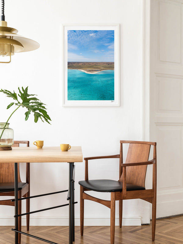 Sandy Bay — framed wall art print styled in a room · Australia Unseen