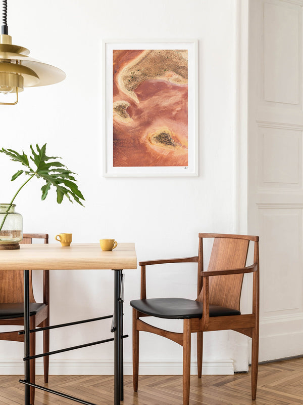 Salt Islands — framed wall art print styled in a room · Australia Unseen