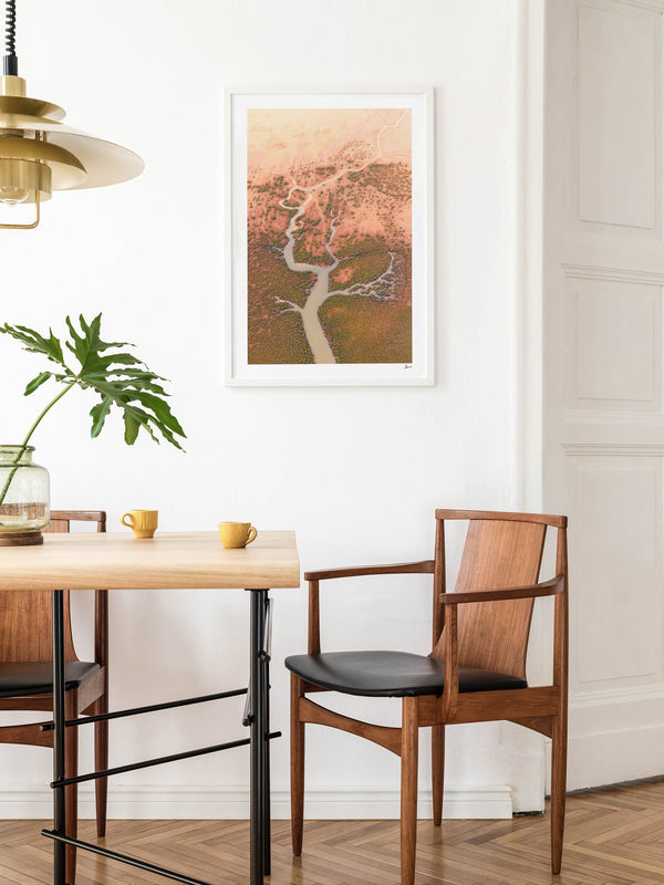 Mangrove Roots — framed wall art print styled in a room · Australia Unseen
