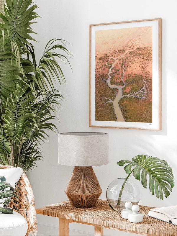 Mangrove Roots — framed wall art print styled in a room · Australia Unseen