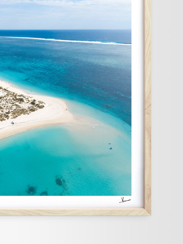 Turquoise Bay — framed wall art print styled in a room · Australia Unseen