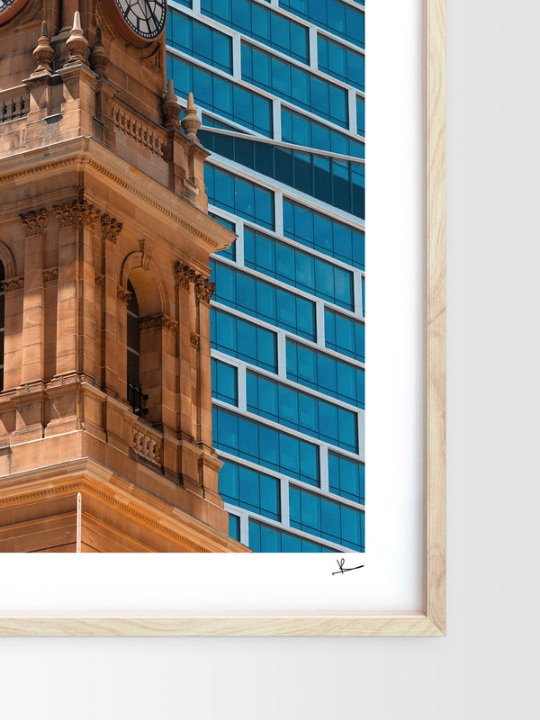 Clock Tower — framed wall art print styled in a room · Australia Unseen