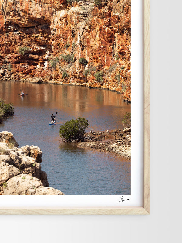 Yardie Creek — framed wall art print styled in a room · Australia Unseen