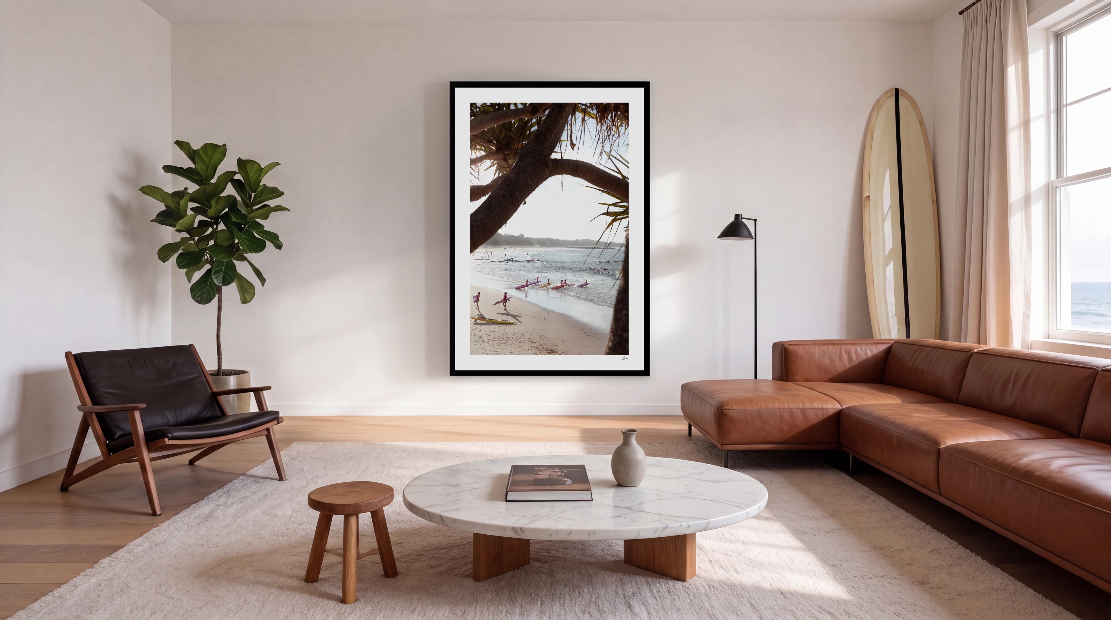 Nippers at Work – Noosa Main Beach Wall Art Print