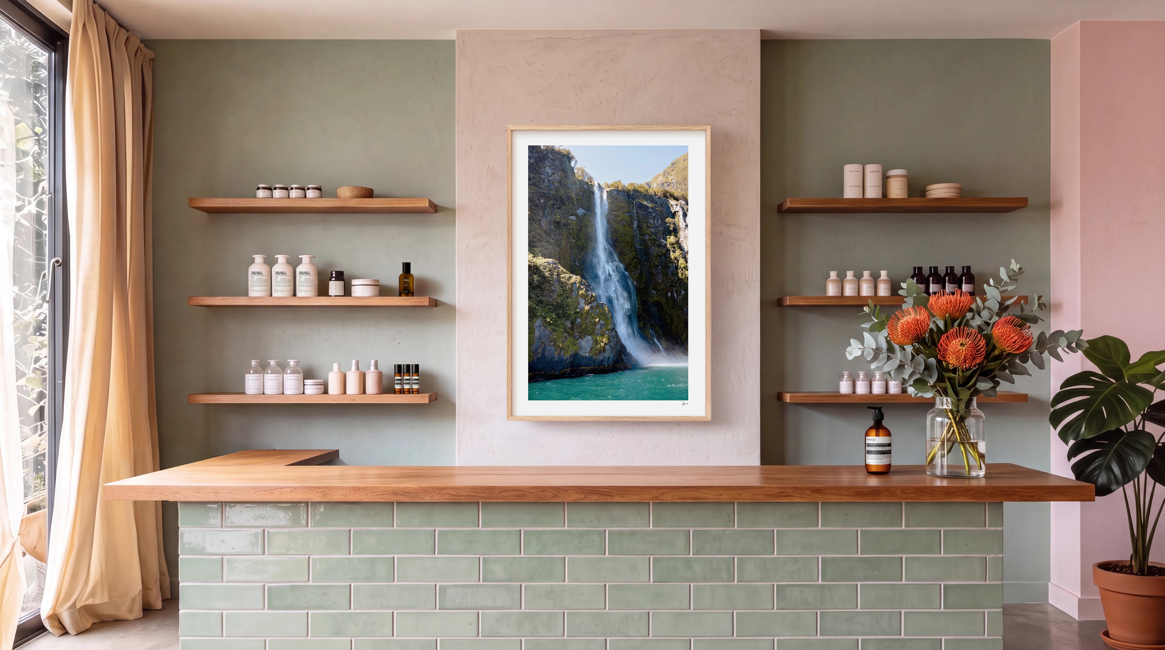 Stirling Falls 02 – Milford Sound New Zealand Wall Art Print