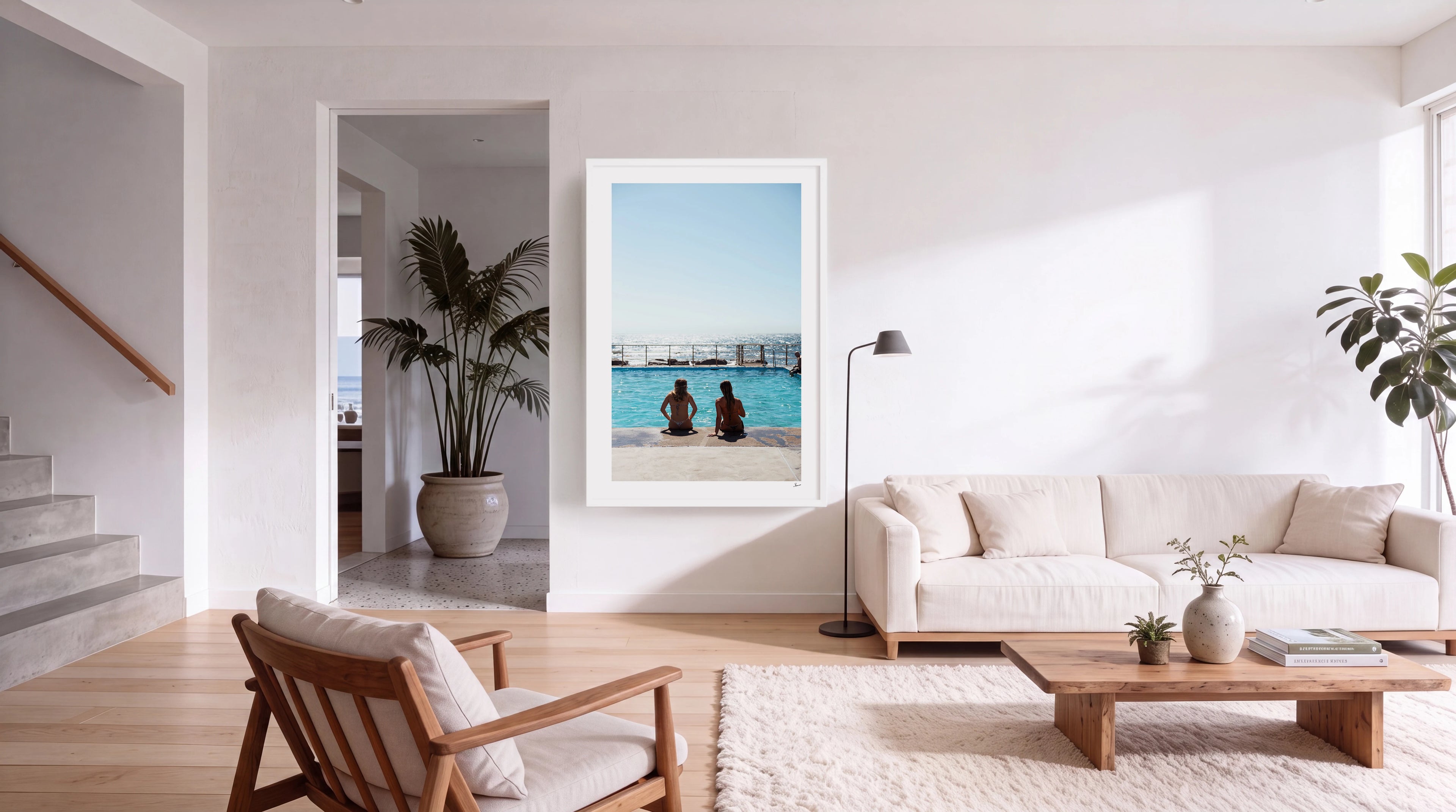 Beverley Whitfield Ocean Pool 02 - Shellharbour Wall Art Print