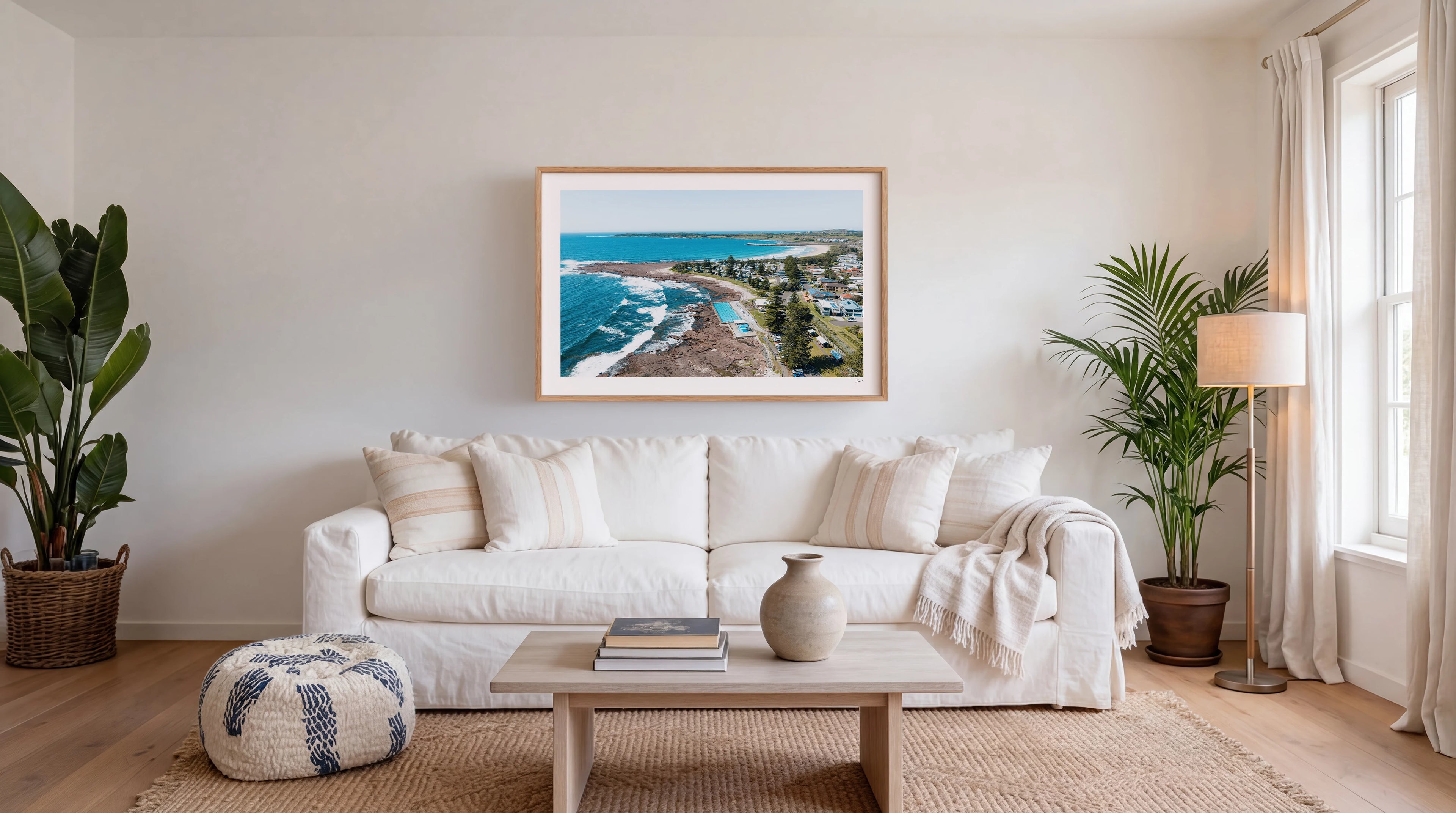 Beverley Whitfield Ocean Pool 03 - Shellharbour Wall Art Print