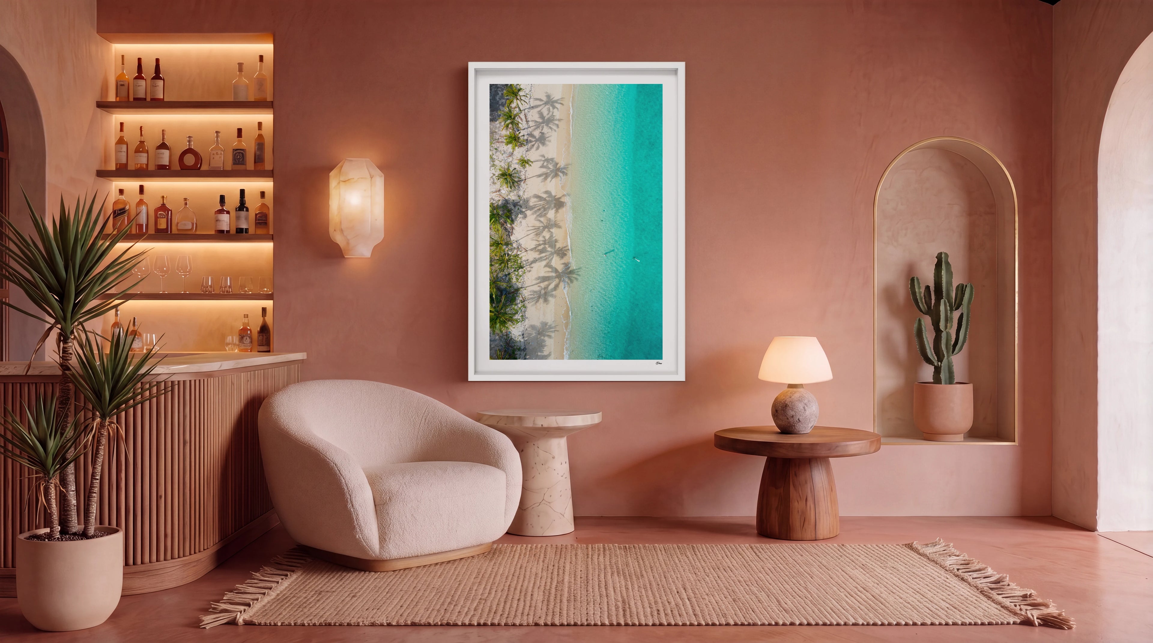 Shadows & Palms - Whitsundays Wall Art Print