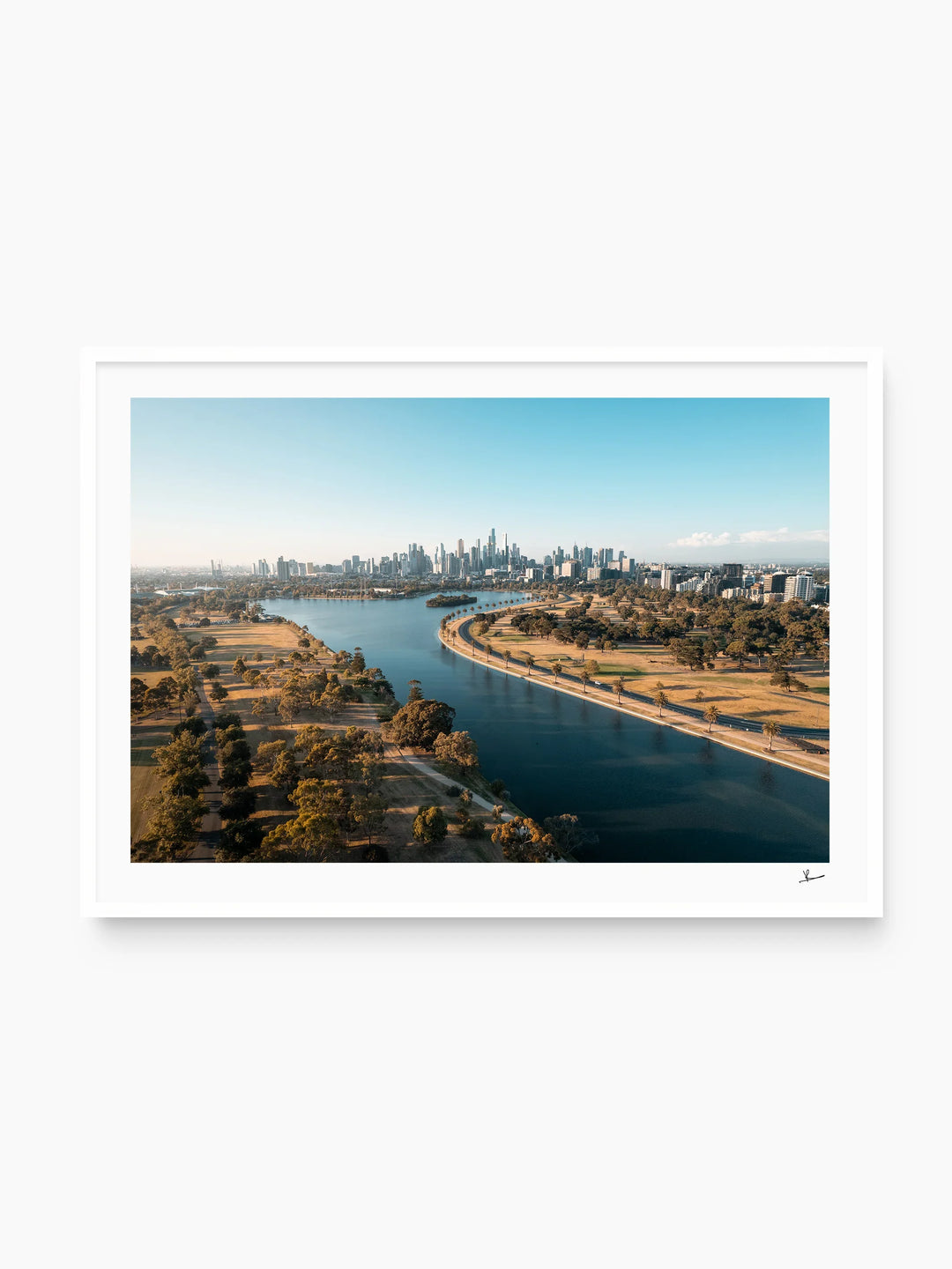 Melbourne Skyline 02 - Albert Park Wall Art Print