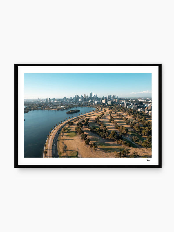 Melbourne Skyline 01 - Albert Park Wall Art Print
