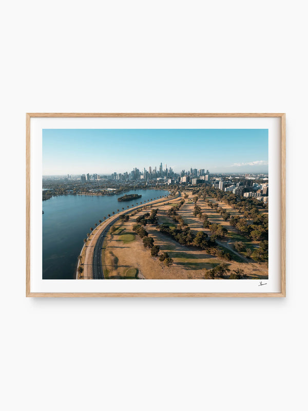 Melbourne Skyline 01 - Albert Park Wall Art Print