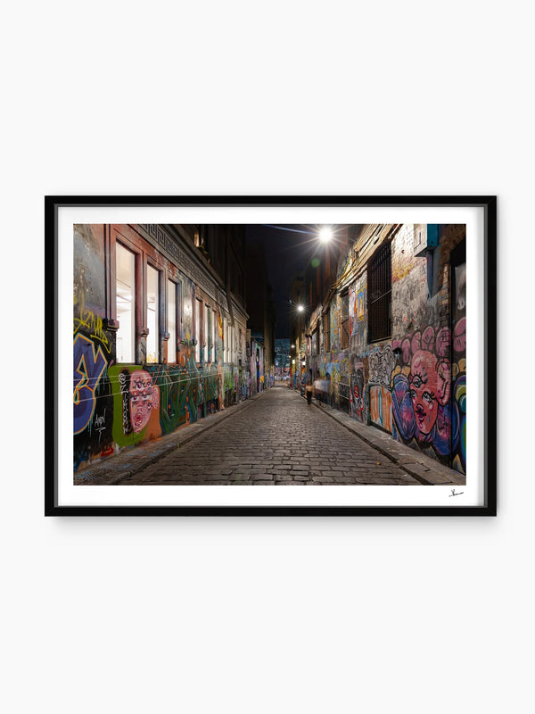 Laneway Lights – Melbourne Street Art Wall Art Print