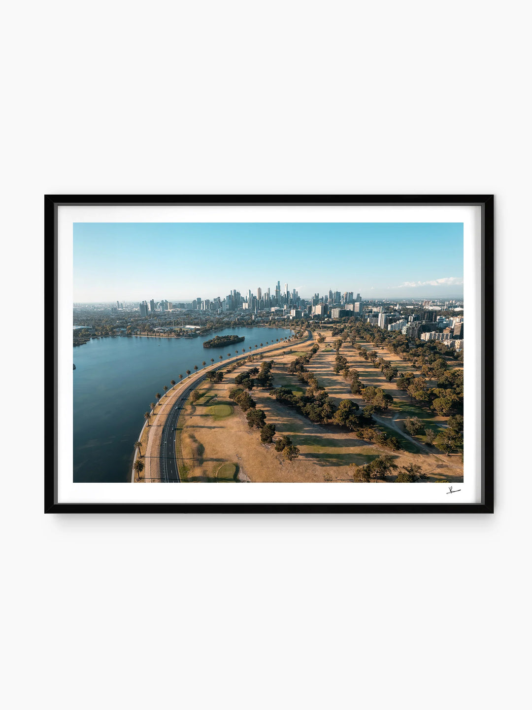 Melbourne Skyline 01 - Albert Park Wall Art Print