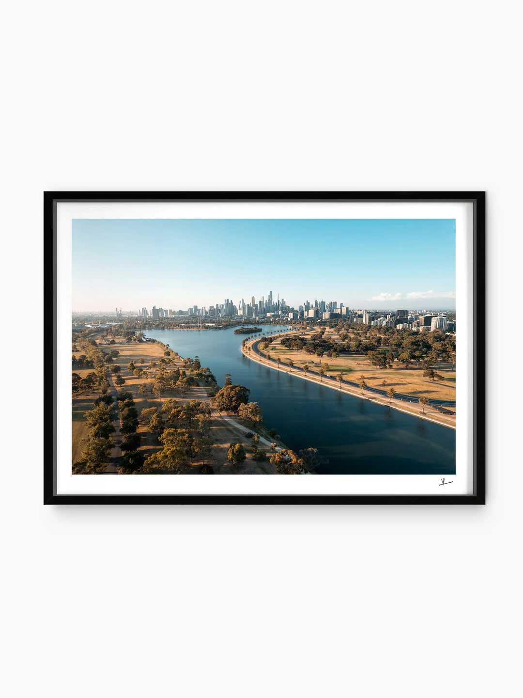 Melbourne Skyline 02 - Albert Park Wall Art Print