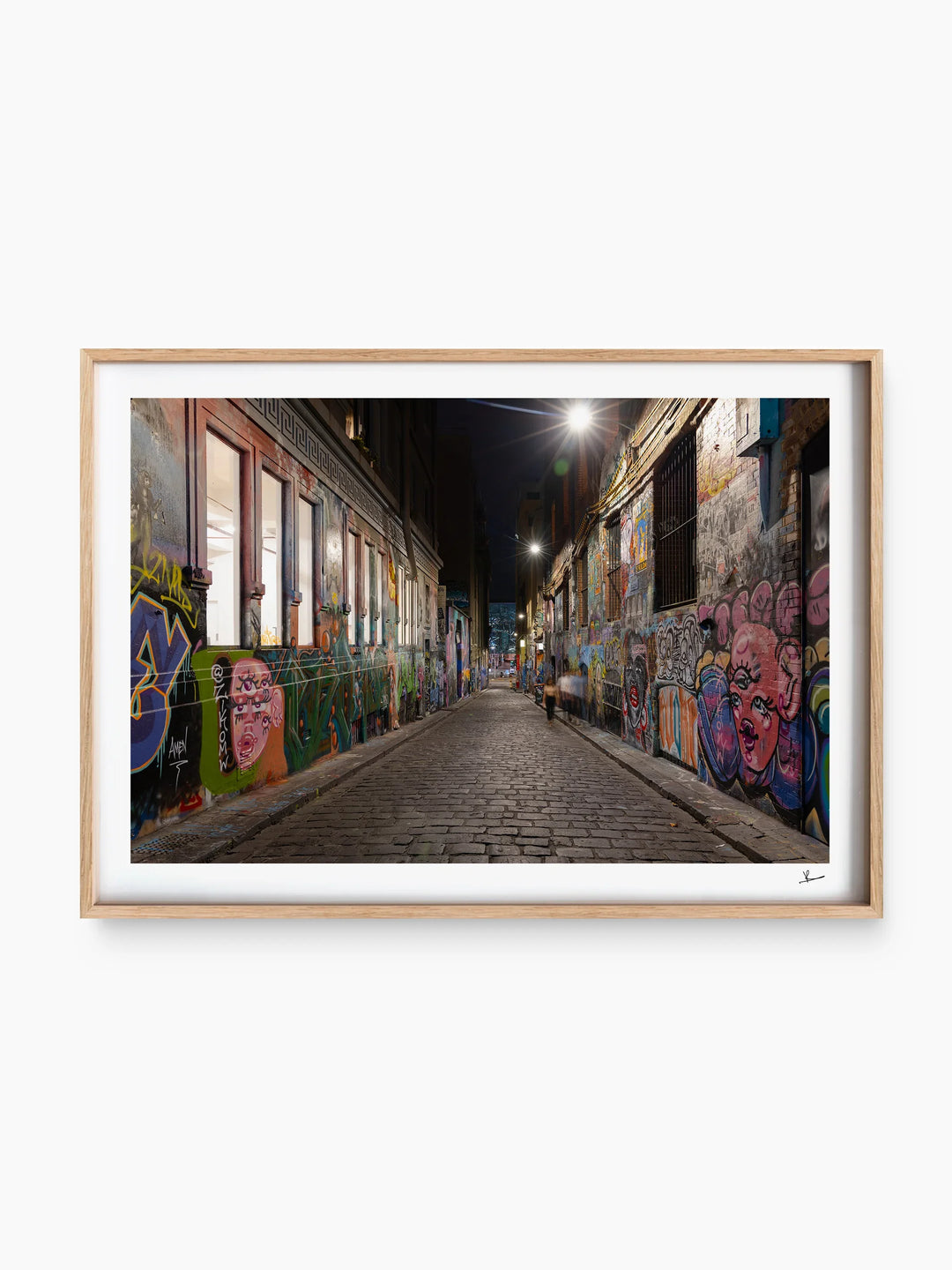 Laneway Lights – Melbourne Street Art Wall Art Print
