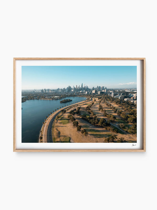 Melbourne Skyline 01 - Albert Park Wall Art Print