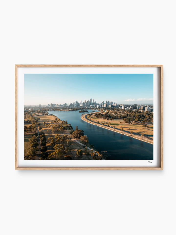 Melbourne Skyline 02 - Albert Park Wall Art Print