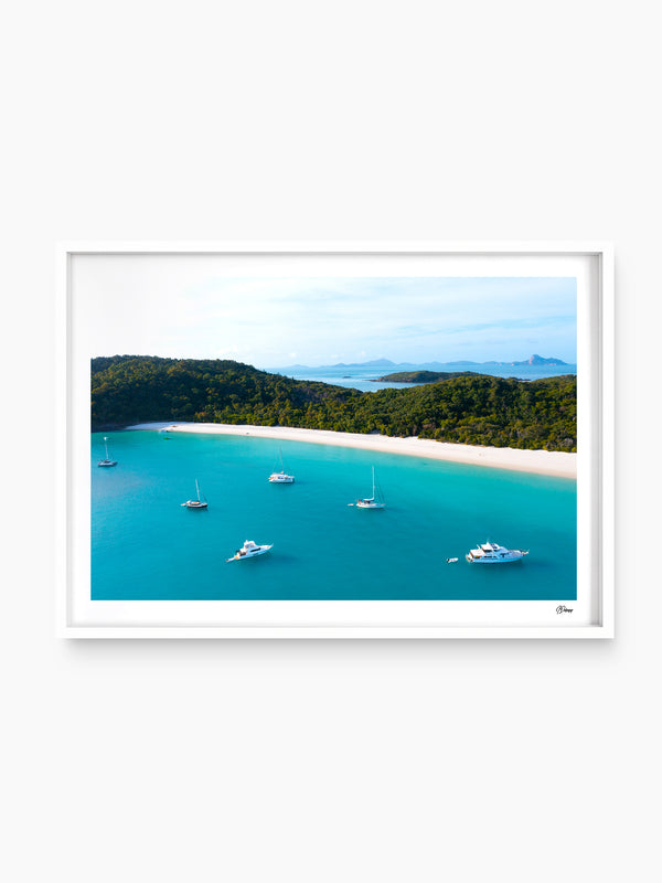 Anchored Bliss - South Whitehaven - Whitsundays Wall Art Print - Australia Unseen
