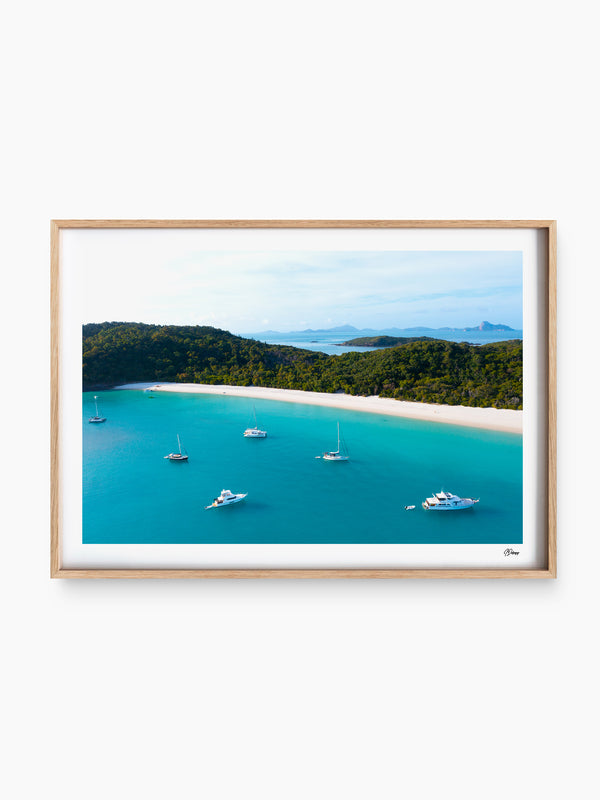 Anchored Bliss - South Whitehaven - Whitsundays Wall Art Print - Australia Unseen