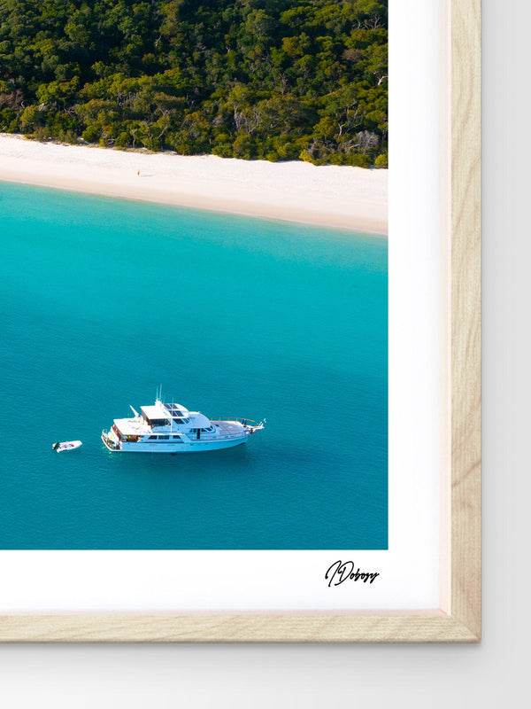Anchored Bliss - South Whitehaven - Whitsundays Wall Art Print - Australia Unseen