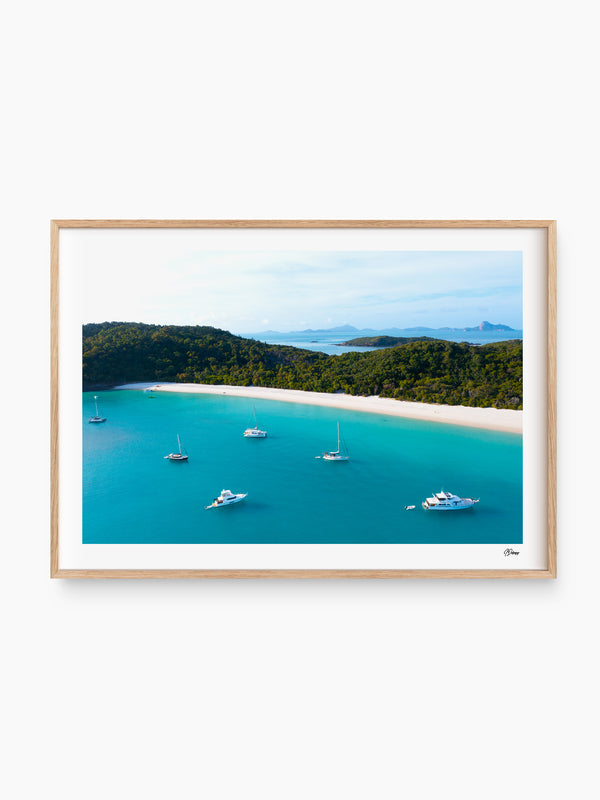 Anchored Bliss - South Whitehaven - Whitsundays Wall Art Print - Australia Unseen