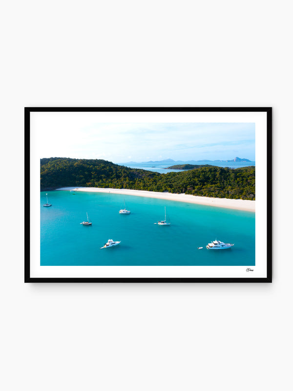 Anchored Bliss - South Whitehaven - Whitsundays Wall Art Print - Australia Unseen