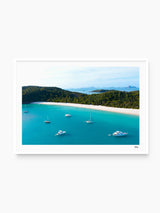 Anchored Bliss - South Whitehaven - Whitsundays Wall Art Print