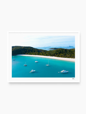Anchored Bliss - South Whitehaven - Whitsundays Wall Art Print - Australia Unseen