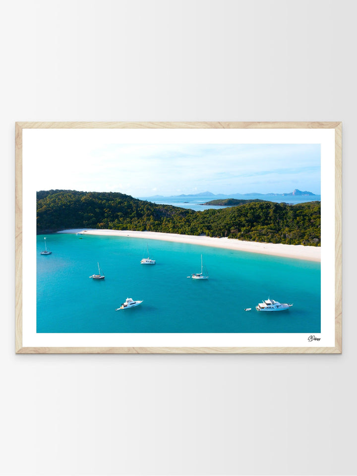 Anchored Bliss – South Whitehaven – Whitsundays Wall Art Print - Australia Unseen