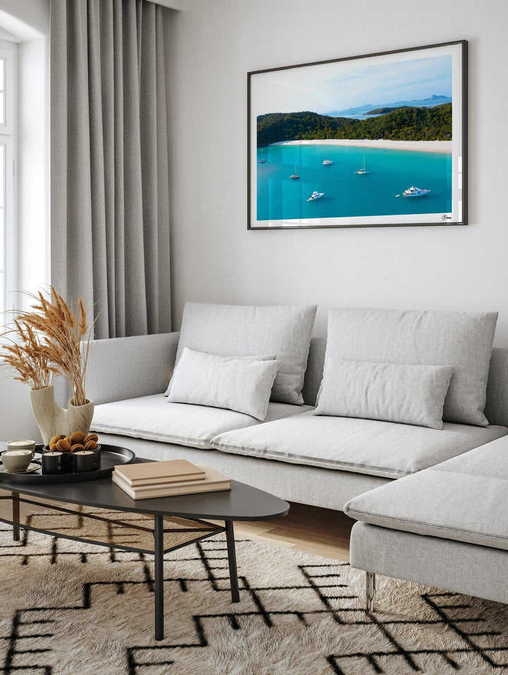 Anchored Bliss – South Whitehaven – Whitsundays Wall Art Print - Australia Unseen