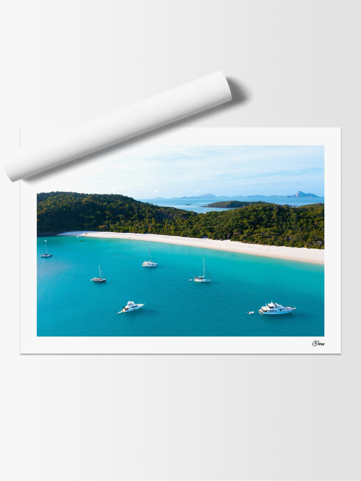 Anchored Bliss – South Whitehaven – Whitsundays Wall Art Print - Australia Unseen
