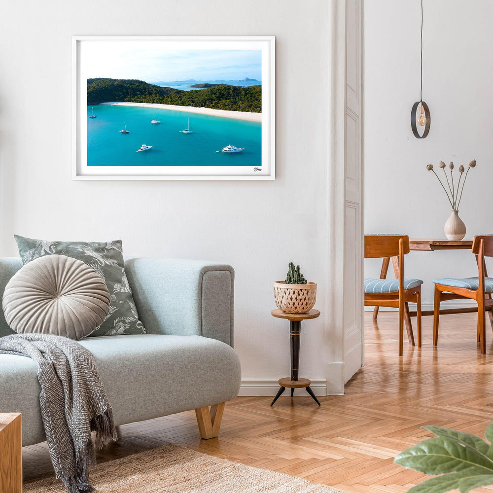 Anchored Bliss – South Whitehaven – Whitsundays Wall Art Print - Australia Unseen
