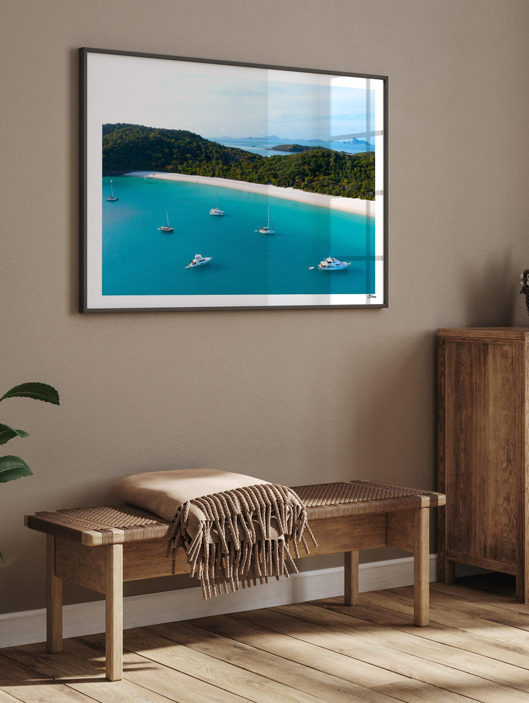 Anchored Bliss – South Whitehaven – Whitsundays Wall Art Print - Australia Unseen