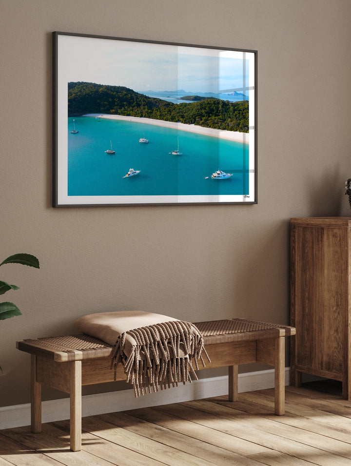 Anchored Bliss – South Whitehaven – Whitsundays Wall Art Print - Australia Unseen