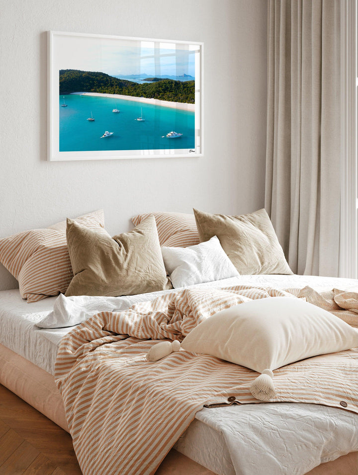 Anchored Bliss – South Whitehaven – Whitsundays Wall Art Print - Australia Unseen