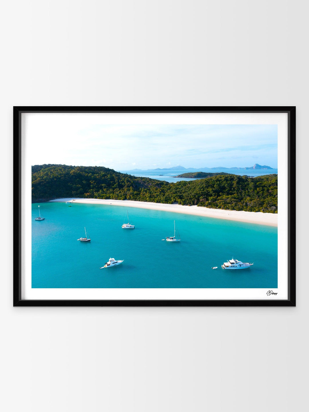 Anchored Bliss – South Whitehaven – Whitsundays Wall Art Print - Australia Unseen