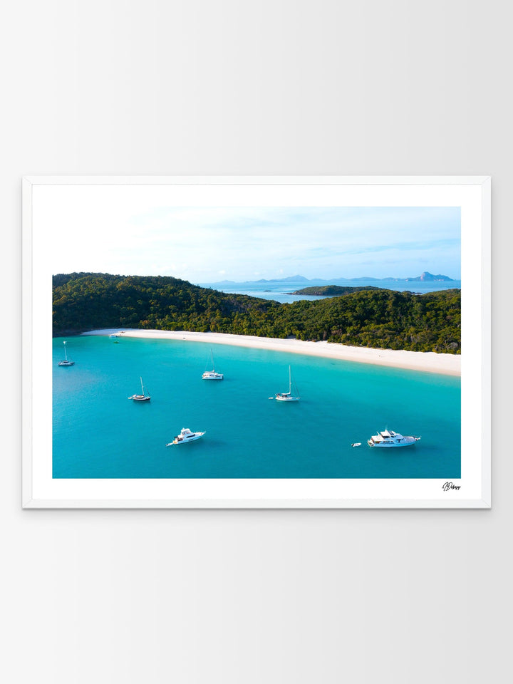 Anchored Bliss – South Whitehaven – Whitsundays Wall Art Print - Australia Unseen