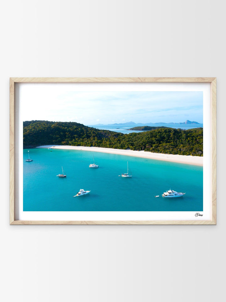 Anchored Bliss – South Whitehaven – Whitsundays Wall Art Print - Australia Unseen